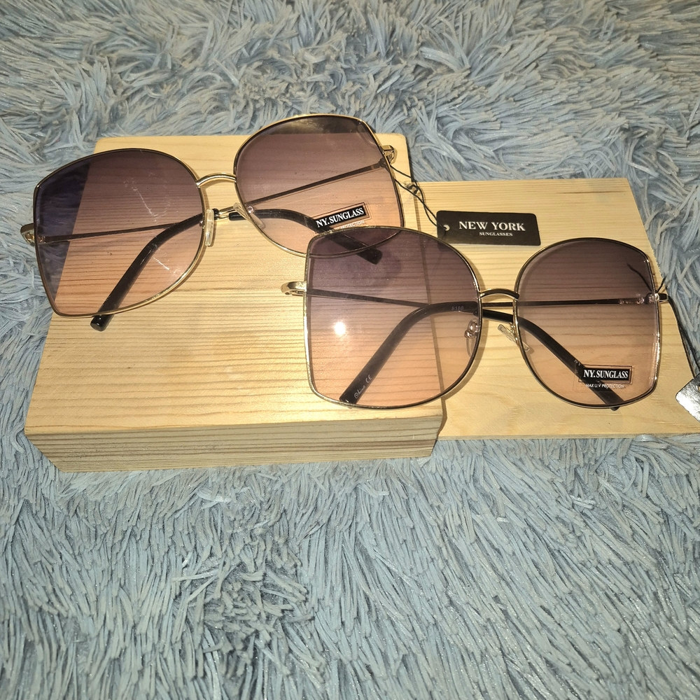 Women's Gradient Sunglasses- Gold and Pink